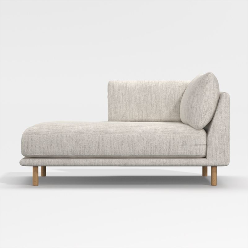 Wells Left-Arm Chaise with Natural Leg Finish