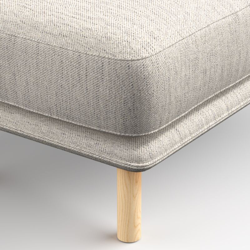 Wells Ottoman with Natural Leg Finish