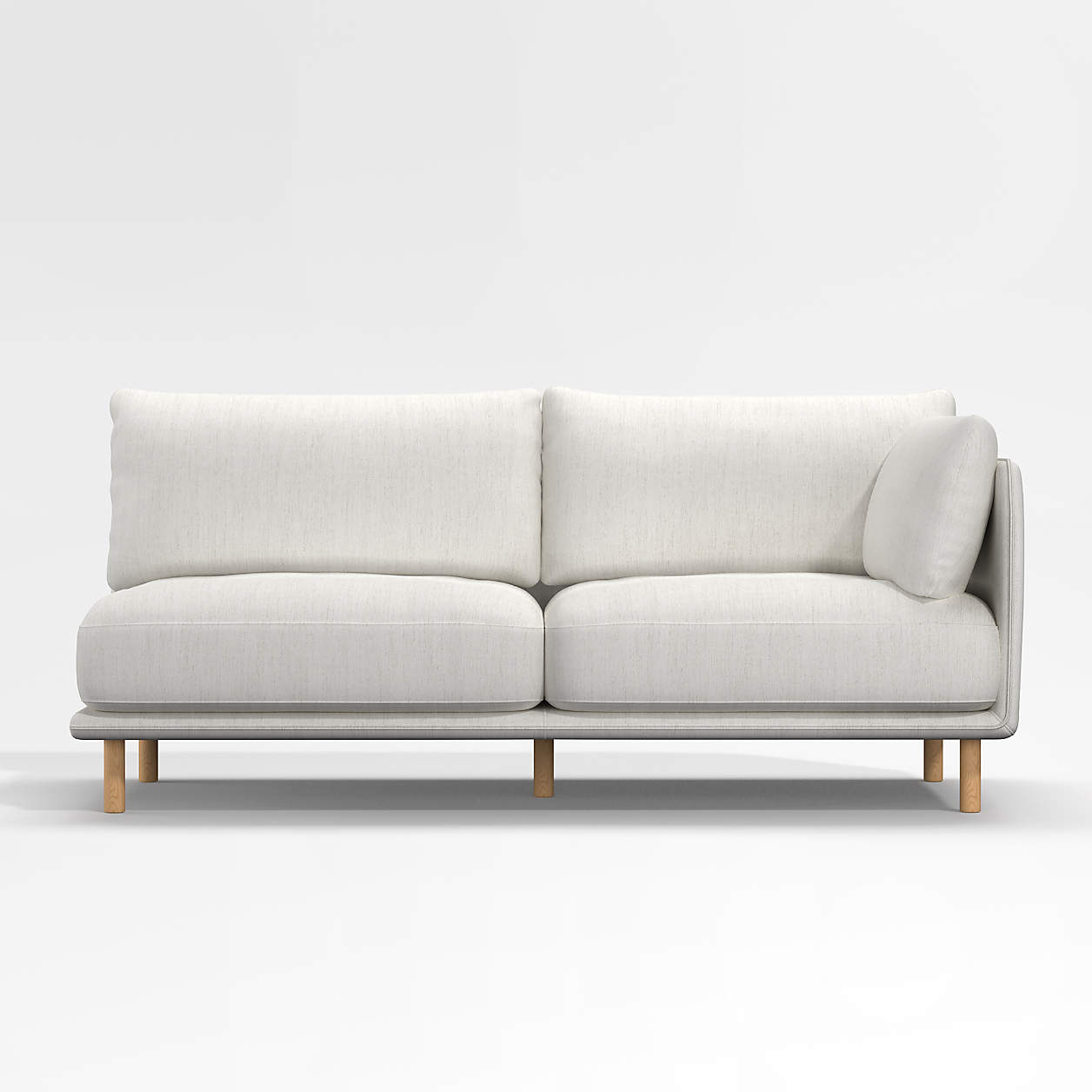 Wells RightArm Sofa with Natural Leg Finish + Reviews Crate & Barrel