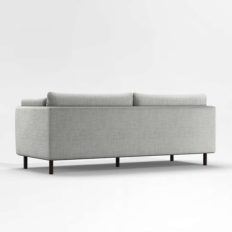 Crate&Barrel Wells Sofa with Dark Brown Leg Finish Square One