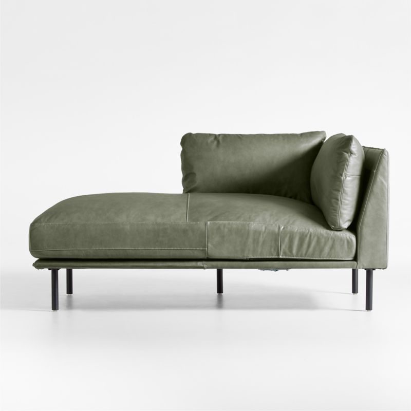 Wells Left-Arm Leather Chaise