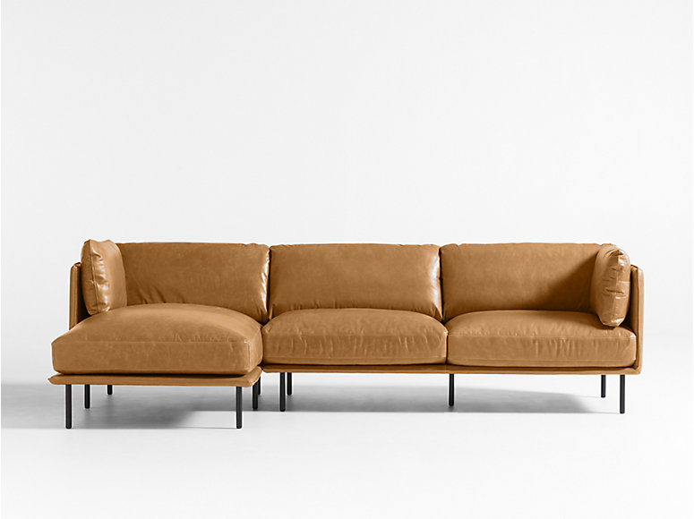 Wells Leather Sectional Sofas