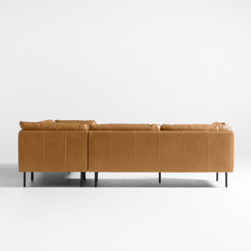 Wells Leather 3-Piece L-Shaped Sectional Sofa - image 9 of 10