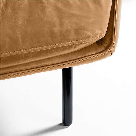 Wells Leather Left-Arm Chaise Lounge Sectional Piece