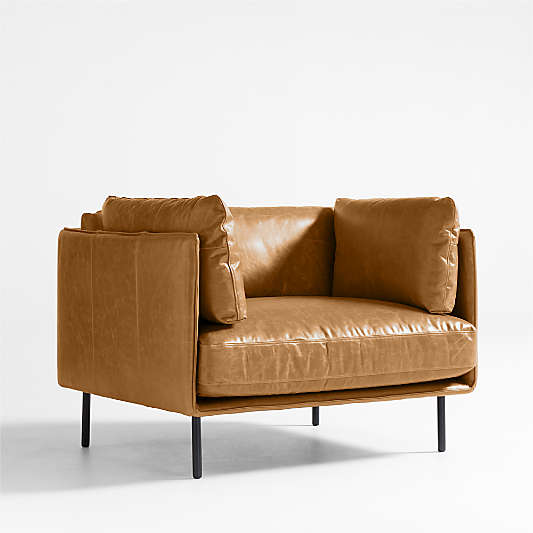 Wells 44.5" Leather Chair and a Half
