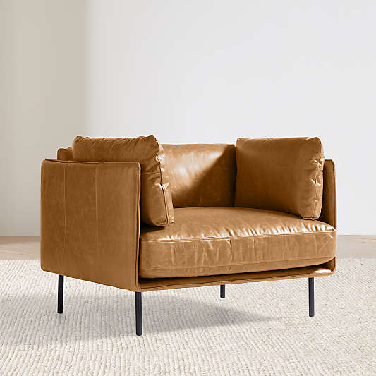 Wells 44.5" Leather Chair and a Half
