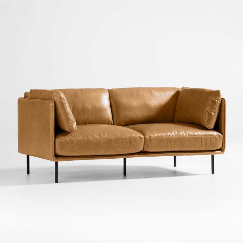 Wells Leather Apartment Sofa - image 7 of 10