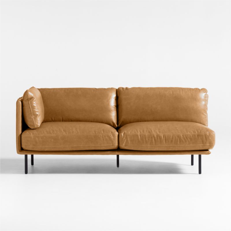 Wells Leather Left Arm Sofa - image 0 of 5