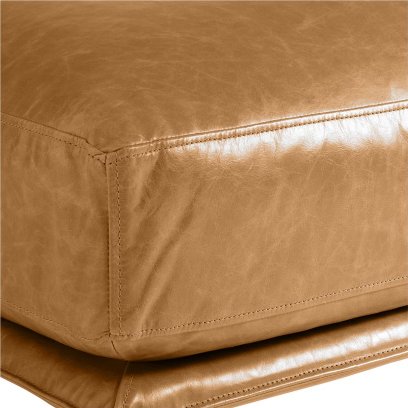 Wells Leather Ottoman - image 5 of 4