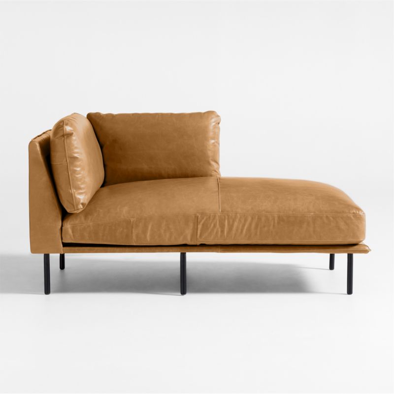 Wells Leather Right-Arm Chaise Lounge - image 0 of 5