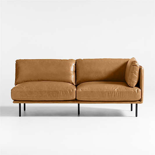 Wells Leather Right-Arm Sofa Sectional Piece