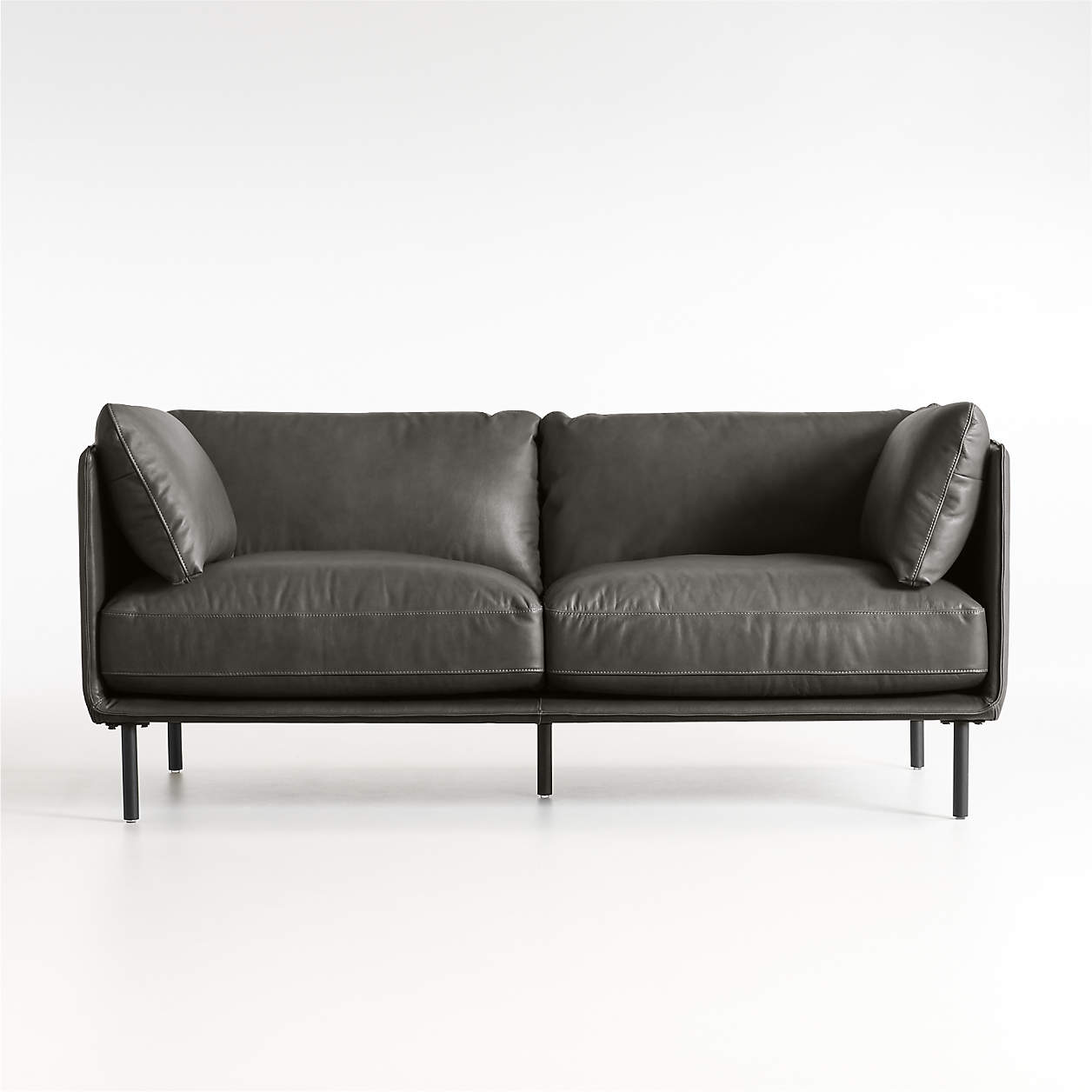 Wells Leather Apartment Sofa + Reviews Crate & Barrel