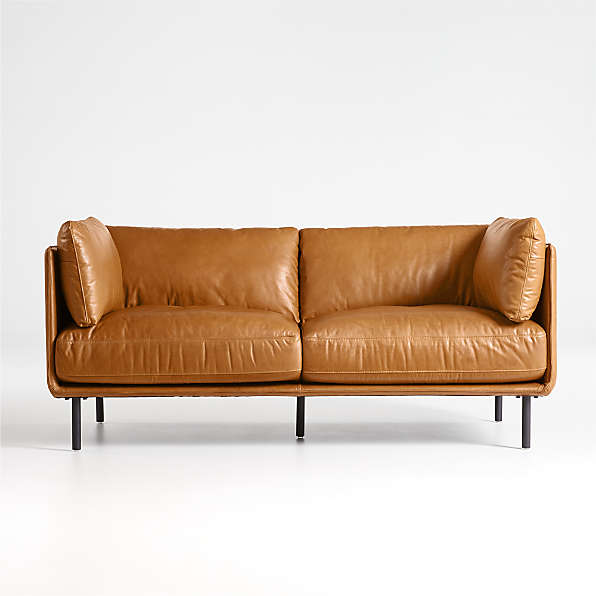 Leather Loveseats Crate And Barrel, Small Leather Loveseat