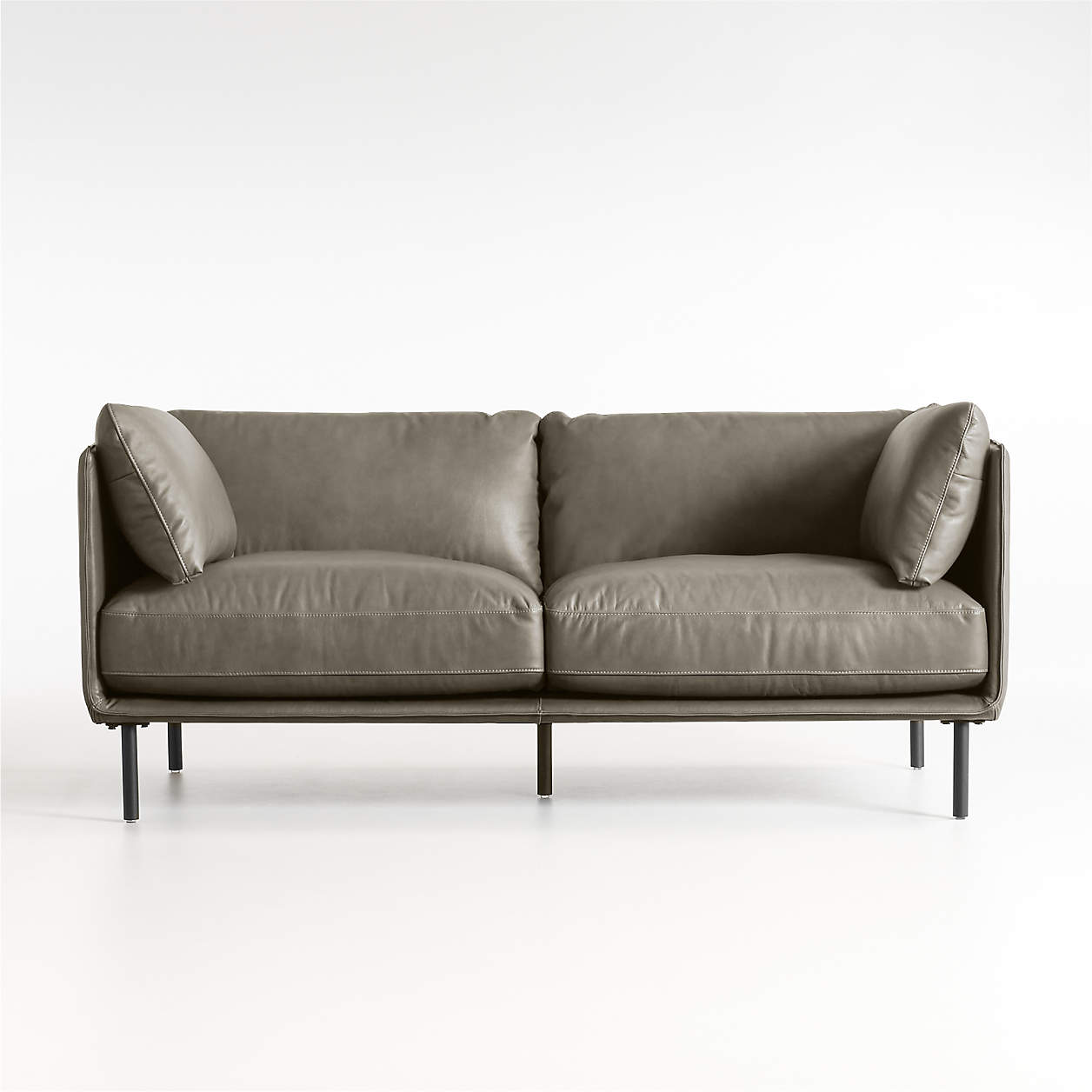 Wells Leather Apartment Sofa + Reviews Crate & Barrel Canada