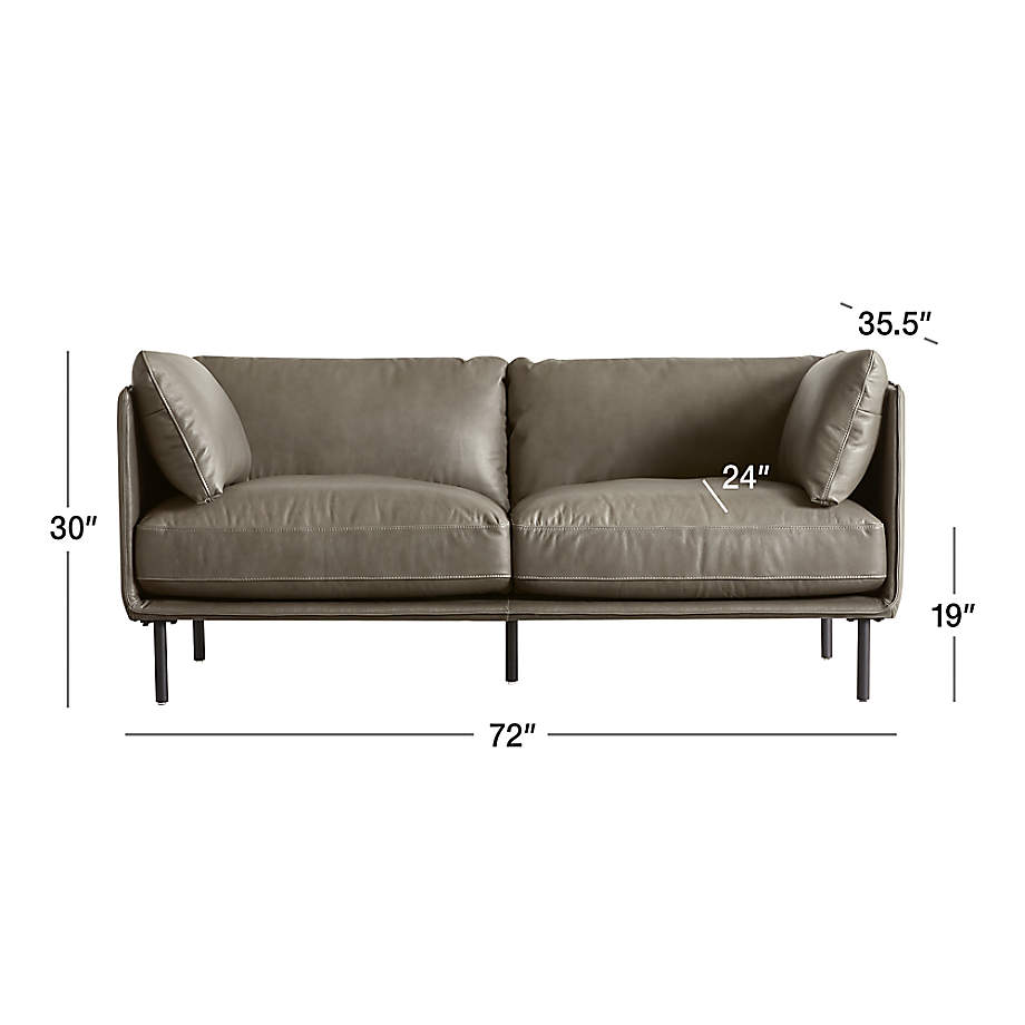Wells Leather Apartment Sofa Crate