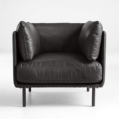 Wells Leather Chair Reviews Crate Barrel