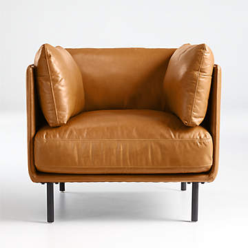 crate and barrel recliner leather