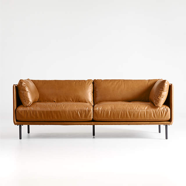 Wells Leather Sofa Reviews Crate, Leather Sofa Furniture