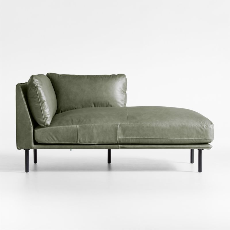 Wells Right-Arm Leather Chaise