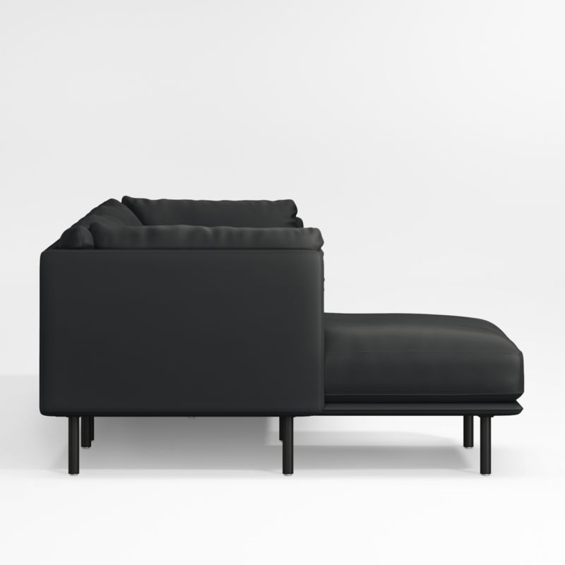 Wells Renew Vegan Leather 2-Piece Chaise Sectional Sofa