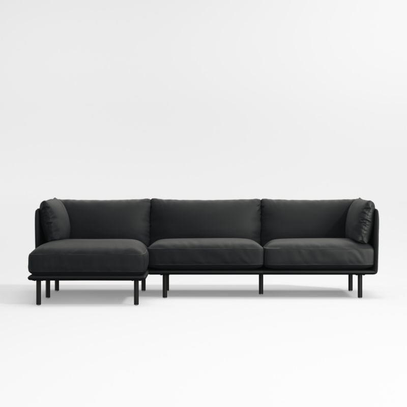 Wells Renew Vegan Leather 2-Piece Chaise Sectional Sofa