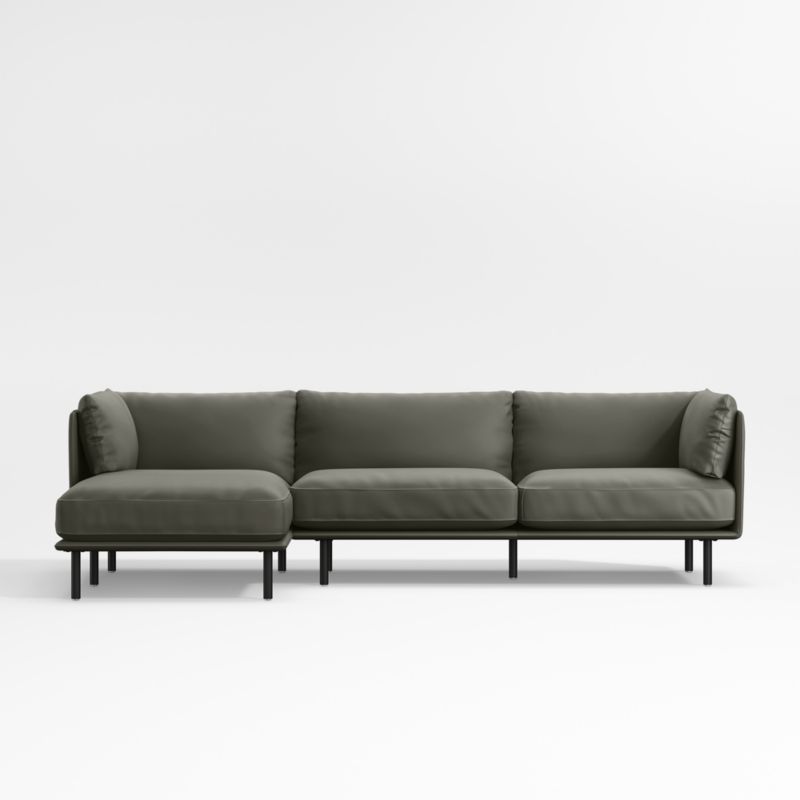 Wells Renew Vegan Leather 2-Piece Chaise Sectional Sofa - image 0 of 9