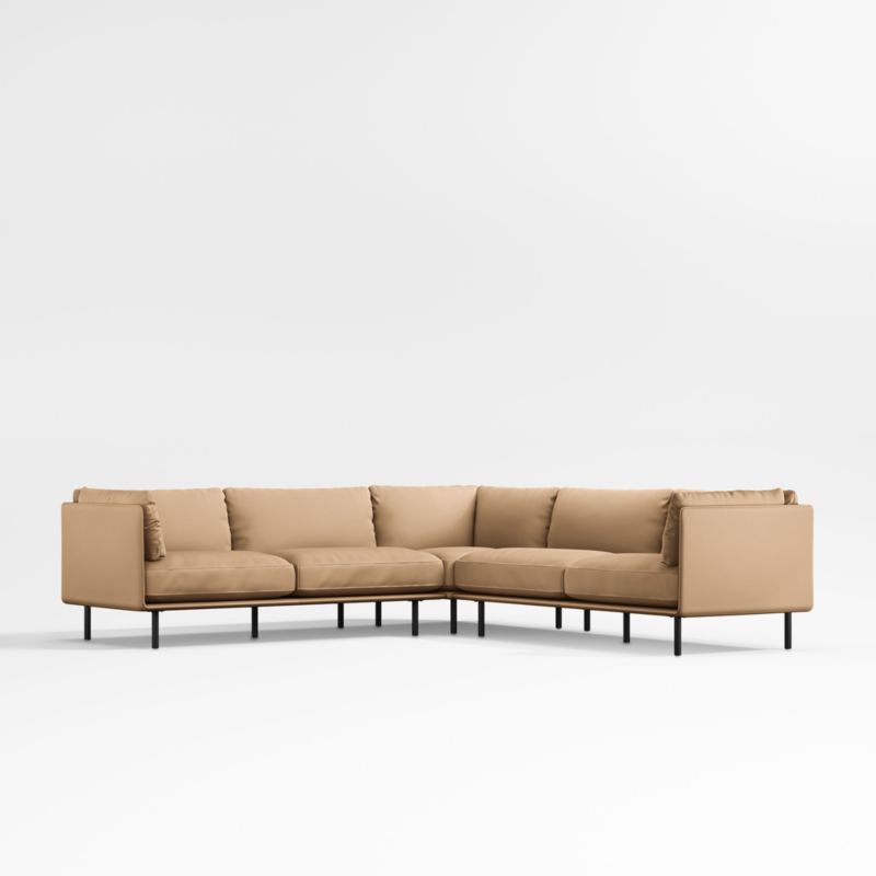 Wells Renew Vegan Leather 3-Piece L-Shaped Sectional Sofa - image 0 of 9