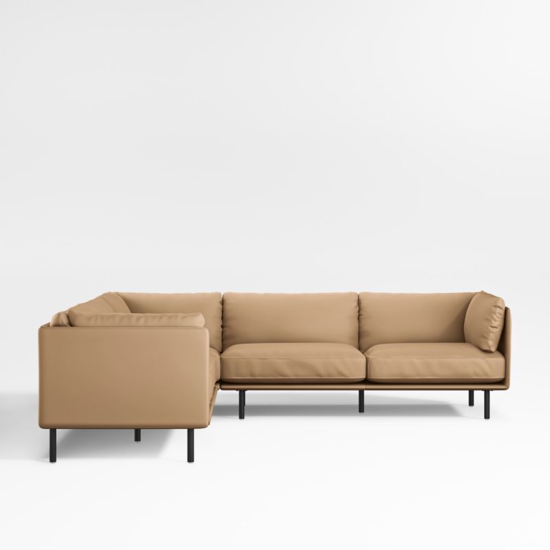 Wells Renew Vegan Leather 3-Piece L-Shaped Sectional Sofa - image 8 of 9