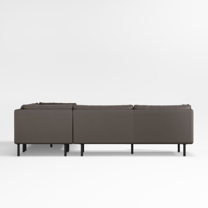 Wells Renew Vegan Leather 3-Piece L-Shaped Sectional Sofa