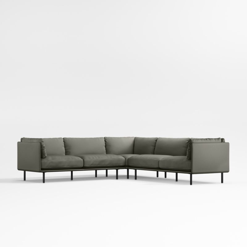 Wells Renew Vegan Leather 3-Piece Corner Sectional Sofa - image 0 of 9