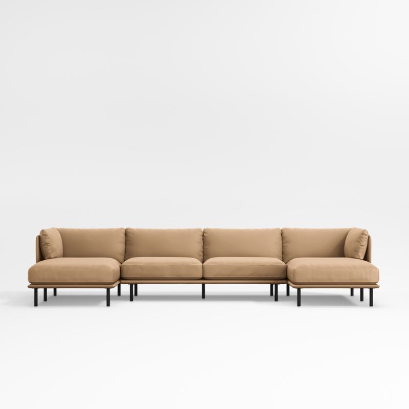 Wells Renew Vegan Leather 3-Piece U-Shaped Sectional Sofa - image 7 of 8