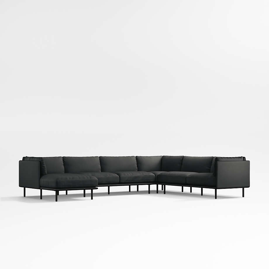 Wells Renew Vegan Leather 4-Piece Sectional Sofa