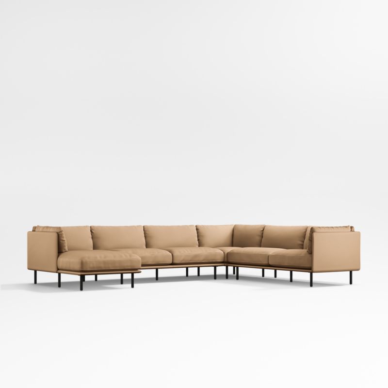 Wells Renew Vegan Leather 4-Piece Sectional Sofa - image 0 of 9