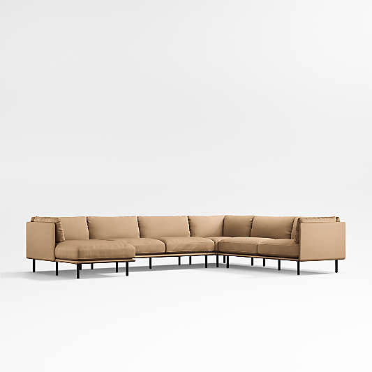 Wells Renew Vegan Leather 4-Piece Sectional Sofa