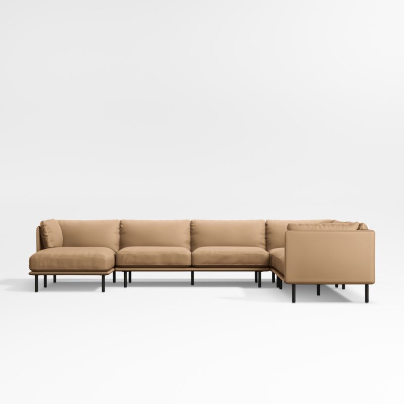 Wells Renew Vegan Leather 4-Piece Sectional Sofa - image 7 of 9