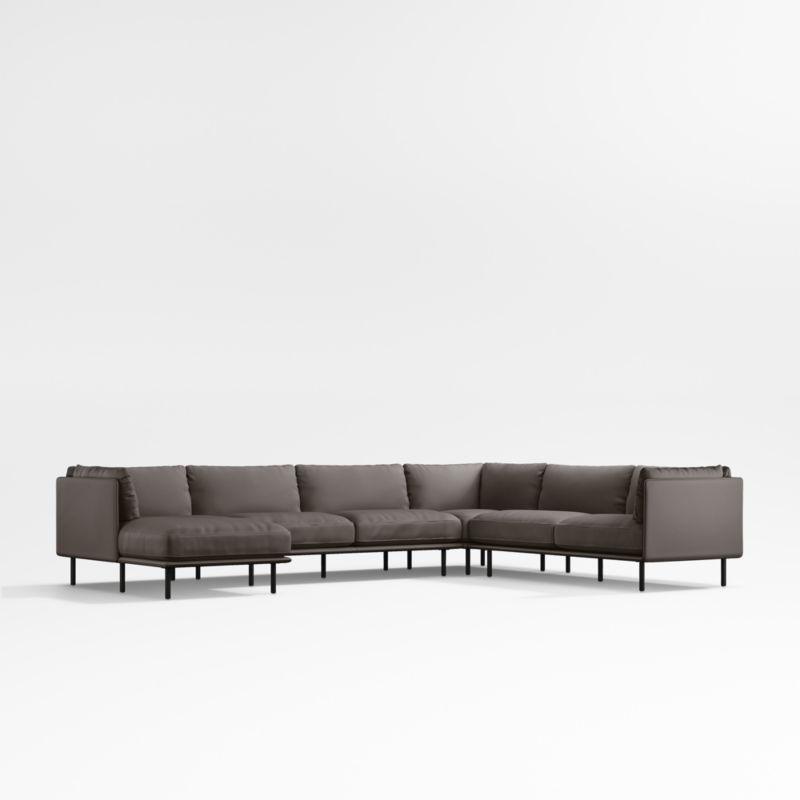 Wells Renew Vegan Leather 4-Piece Sectional Sofa - image 0 of 9