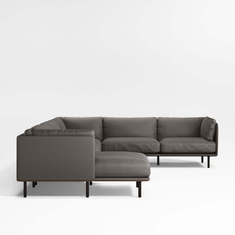 Wells Renew Vegan Leather 4-Piece Sectional Sofa - image 8 of 9