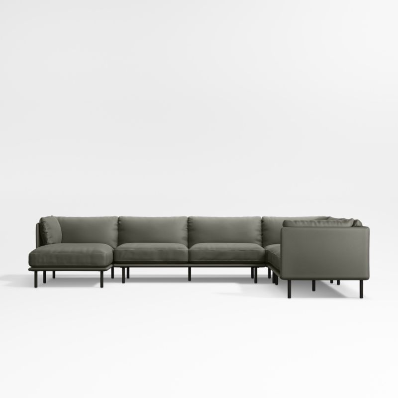 Wells Renew Vegan Leather 4-Piece Sectional Sofa - image 7 of 9