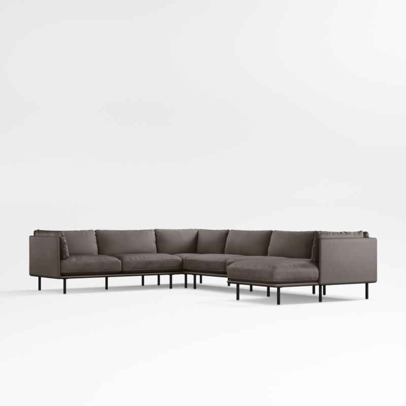 Wells Renew Vegan Leather 4-Piece Sectional Sofa - image 0 of 9