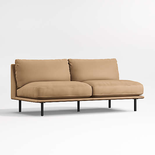 Wells Renew Vegan Leather Armless Sofa Sectional Piece