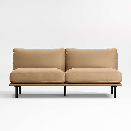 Wells Renew Vegan Leather Armless Sofa Sectional Piece