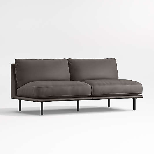 Wells Renew Vegan Leather Armless Sofa Sectional Piece