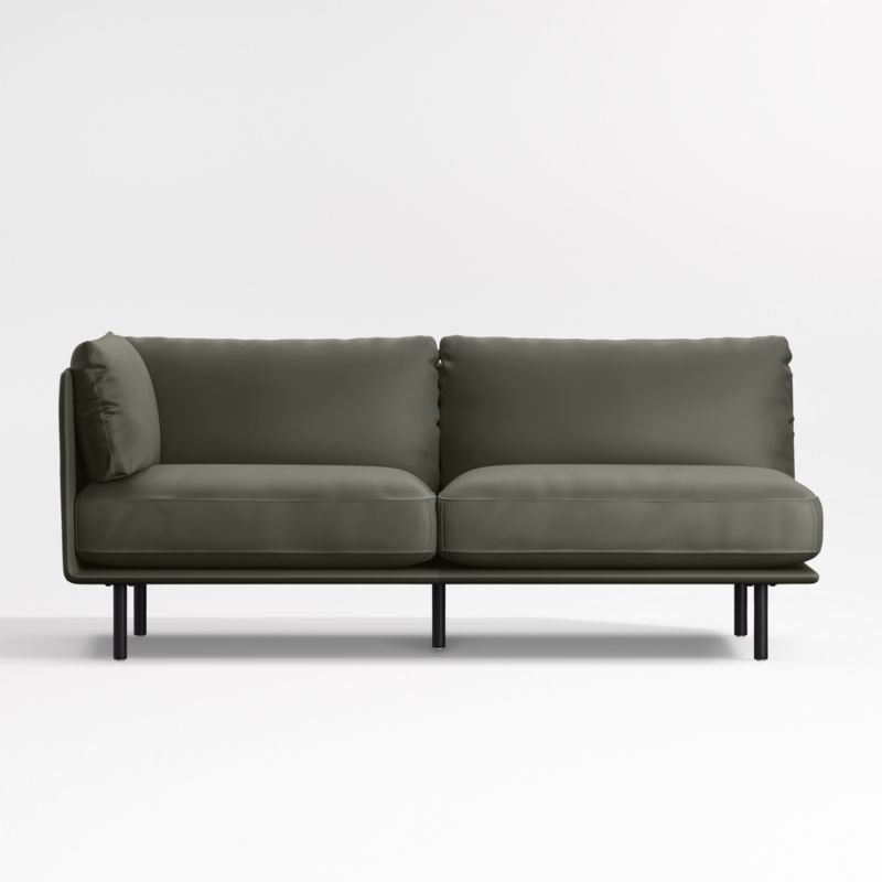 Wells Renew Vegan Leather Left-Arm Sofa Sectional Piece