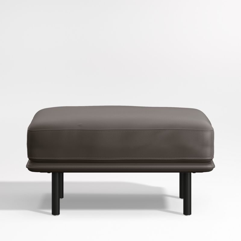 Wells Renew Vegan Leather Ottoman - image 0 of 3