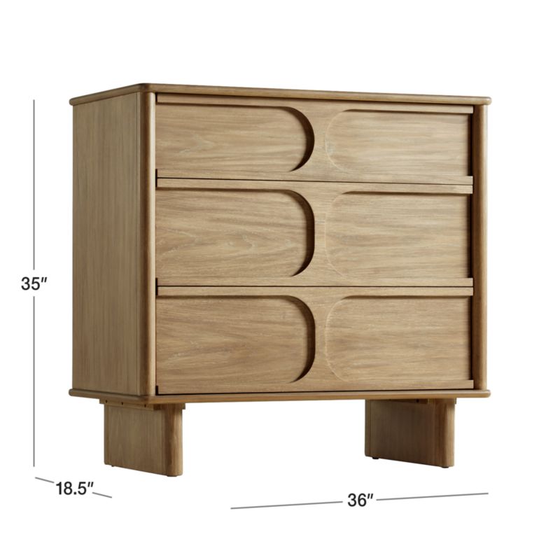 View Wes 3-Drawer Wood Dresser - image 3 of 6