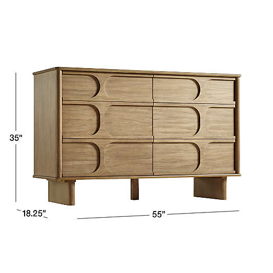 Wes 6-Drawer Wood Dresser