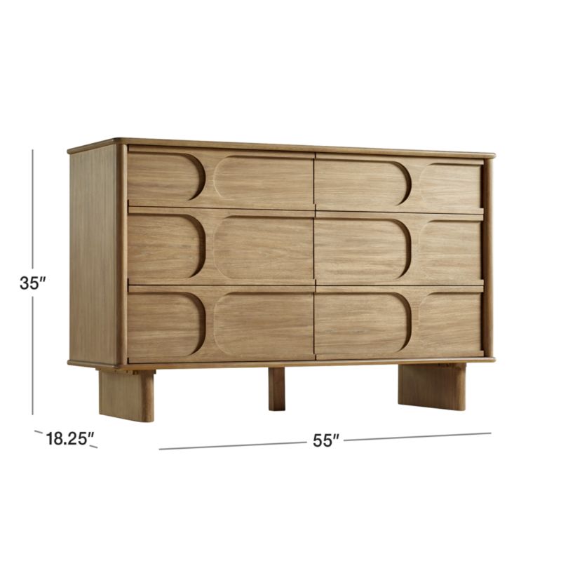 Wes 6-Drawer Wood Dresser