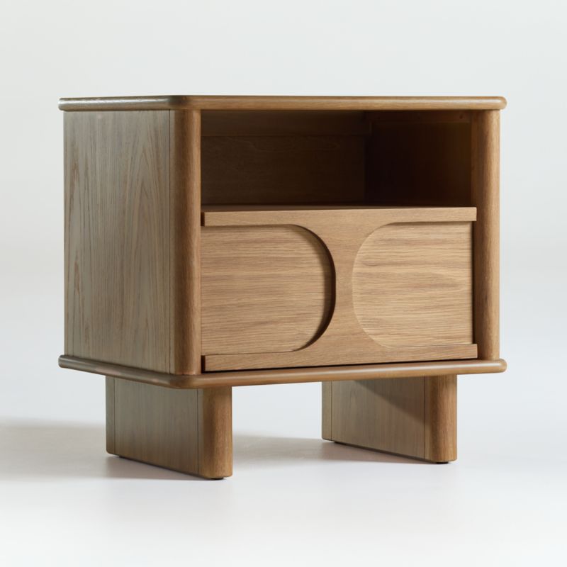 Wes Wood Nightstand with Drawer