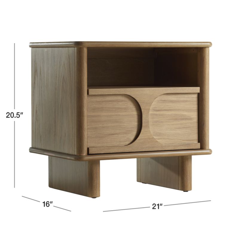 Wes Wood Nightstand with Drawer