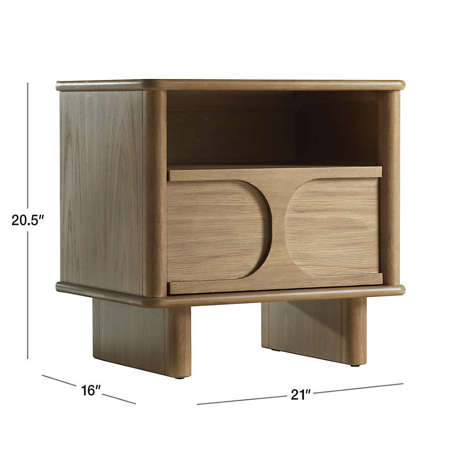 View Set of 2 Wes Wood Kids Nightstand with Drawer - image 2 of 13